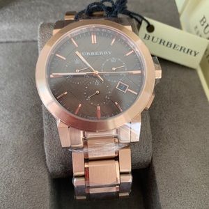 Burberry Men Luxury Chronograph Check Watch BU9353